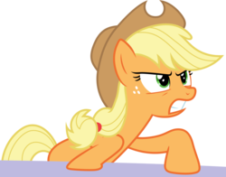 Size: 5600x4400 | Tagged: safe, artist:reginault, applejack, earth pony, pony, 28 pranks later, g4, .svg available, absurd resolution, female, frown, gritted teeth, simple background, solo, transparent background, vector