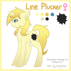 Size: 2000x2000 | Tagged: safe, artist:kurochhi, oc, oc only, oc:line plucker, pony, unicorn, high res, reference sheet, solo