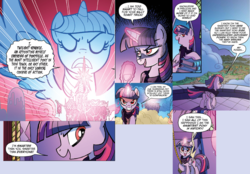 Size: 2032x1412 | Tagged: safe, idw, twilight sparkle, alicorn, pony, g4, ponies of dark water, spoiler:comic, comic, evil smile, grin, smiling, twilight is anakin, twilight sparkle (alicorn), tyrant sparkle