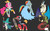 Size: 6542x4000 | Tagged: safe, artist:twigpony, big macintosh, discord, pinkie pie, rainbow dash, spike, dragon, earth pony, pegasus, pony, unicorn, dungeons and discords, g4, arrow, bard pie, bow (weapon), captain wuzz, dungeons and dragons, female, garbuncle, levitation, magic, male, mare, ogres and oubliettes, open mouth, race swap, rainbow rogue, simple background, sir mcbiggen, stallion, sword, telekinesis, unicorn big mac, wand, weapon