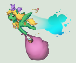 Size: 1135x946 | Tagged: safe, artist:chibibiscuit, oc, oc only, elements of harmony, flying, gem, jewelry, regalia, solo, thief