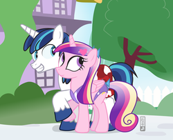 Size: 1120x910 | Tagged: safe, artist:dm29, princess cadance, shining armor, g4, clothes, cute, duo, grin, holding hooves, julian yeo is trying to murder us, smiling, squee, swimsuit, teen princess cadance