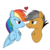 Size: 604x602 | Tagged: safe, artist:pikachumaster, quibble pants, rainbow dash, g4, female, heart, male, ship:quibbledash, shipping, straight