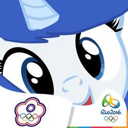 Size: 2048x2048 | Tagged: safe, oc, oc only, chinese taipei olympic flag, hi anon, high res, olympic games, taiwan