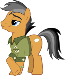 Size: 3322x3851 | Tagged: safe, artist:outlawquadrant, quibble pants, g4, stranger than fan fiction, clothes, crossed hooves, hat, high res, male, simple background, smug, solo, transparent background, vector