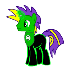 Size: 1152x1152 | Tagged: safe, artist:casey-the-unicorn, artist:motownwarrior01, oc, oc only, oc:audio storm, base used, crossover, dc comics, green lantern, green lantern (comic), green lantern corps, horn, horn ring, simple background, solo, transparent background
