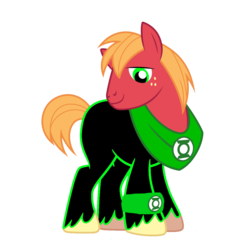 Size: 1152x1152 | Tagged: safe, artist:motownwarrior01, big macintosh, earth pony, pony, g4, crossover, dc comics, green lantern, green lantern (comic), green lantern corps, male, simple background, solo, stallion, transparent background, wristband