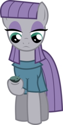 Size: 3897x7653 | Tagged: safe, artist:pink1ejack, boulder (g4), maud pie, g4, the gift of the maud pie, absurd resolution, cute, simple background, transparent background, vector