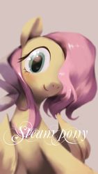 Size: 1080x1920 | Tagged: safe, artist:ciyunhe, fluttershy, g4, female, looking at you, smiling, solo