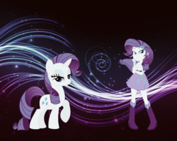 Size: 1280x1024 | Tagged: safe, artist:asterphoenix90, artist:clockworksprocket, artist:xebck, rarity, pony, unicorn, equestria girls, g4, effects, vector, wallpaper