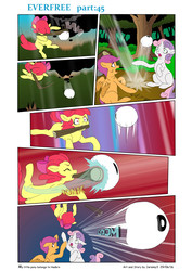 Size: 5784x8176 | Tagged: safe, artist:jeremy3, apple bloom, scootaloo, sweetie belle, earth pony, pony, comic:everfree, g4, absurd resolution, comic, cutie mark crusaders, this will end in death