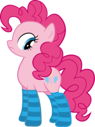 Size: 774x1031 | Tagged: safe, artist:tabrony23, pinkie pie, earth pony, pony, g4, clothes, female, mare, show accurate, simple background, socks, solo, striped socks, transparent background, vector