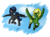 Size: 2764x2044 | Tagged: safe, artist:speed-chaser, oc, oc only, oc:aiker, oc:luke lulamoon, pegasus, pony, gift art, high res, simple background, transparent background