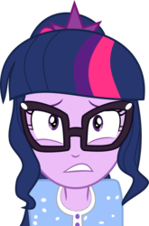 Size: 1932x2931 | Tagged: safe, artist:limedazzle, sci-twi, twilight sparkle, equestria girls, g4, my little pony equestria girls: legend of everfree, clothes, female, glasses, pajamas, reaction, scared, show accurate, simple background, solo, that was fast, transparent background, vector