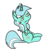 Size: 493x511 | Tagged: source needed, safe, artist:enma-darei, lyra heartstrings, g4, colored, crossed hooves, female, sitting, solo