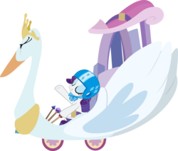 Size: 10392x8846 | Tagged: dead source, safe, artist:pink1ejack, rarity, pony, swan, g4, the cart before the ponies, absurd resolution, cart, driving, eyes closed, female, helmet, inkscape, mare, raised hoof, simple background, solo, swanlestia cart, that was fast, transparent background, vector