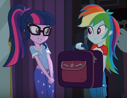 Size: 744x572 | Tagged: safe, screencap, rainbow dash, twilight sparkle, equestria girls, g4, my little pony equestria girls: legend of everfree, female