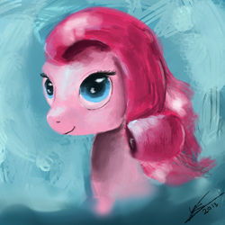 Size: 1440x1440 | Tagged: safe, artist:gusteaureeze, pinkie pie, g4, alternate hairstyle, female, solo