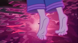 Size: 1144x632 | Tagged: safe, screencap, sci-twi, twilight sparkle, equestria girls, g4, my little pony equestria girls: legend of everfree, barefoot, close-up, feet, foot closeup, legend of everfeet, legs, pictures of legs, soles, toes