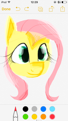 Size: 640x1136 | Tagged: safe, artist:php76, fluttershy, g4, doodle, female, head, ios, ipod, notes, screenshots, solo