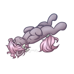 Size: 4000x4000 | Tagged: safe, artist:johsfy, oc, oc only, oc:mocha, pony, bored, hair bow, looking at you, on back, simple background, tail bow, transparent background