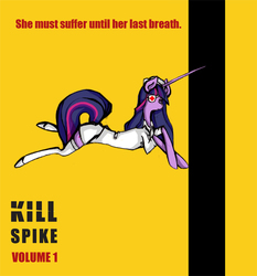 Size: 600x644 | Tagged: safe, artist:queen-le-fra-fra, twilight sparkle, g4, clothes, crossover, elle driver, eyepatch, kill bill