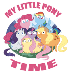 Size: 3194x3364 | Tagged: safe, artist:lightmega777, applejack, fluttershy, pinkie pie, rainbow dash, rarity, twilight sparkle, g4, adventure time, male, mane six, mane six opening poses, poo brain, scene interpretation