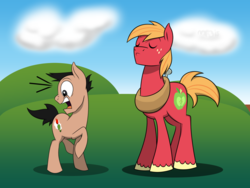 Size: 2400x1800 | Tagged: safe, artist:mofetafrombrooklyn, big macintosh, earth pony, pony, g4, crossover, little mac (punch-out!!), male, namesake, ponified, pun, punch-out!!, stallion