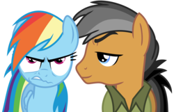 Size: 8400x5400 | Tagged: safe, artist:reginault, quibble pants, rainbow dash, earth pony, pegasus, pony, g4, stranger than fan fiction, .svg available, absurd resolution, clothes, rainbow dash is best facemaker, shirt, simple background, transparent background, vector