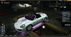 Size: 2481x1312 | Tagged: safe, rarity, g4, car, need for speed world, porsche, porsche boxster