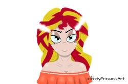 Size: 2437x1600 | Tagged: safe, artist:infinityprincessart, sunset shimmer, human, g4, female, humanized, solo