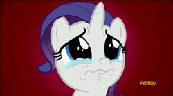 Size: 1275x713 | Tagged: safe, screencap, rarity, pony, unicorn, g4, the cart before the ponies, crying, cute, discovery family logo, female, filly rarity, lip quiver, mare, raribetes, solo, teary eyes, wavy mouth