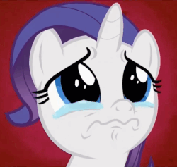 Size: 535x507 | Tagged: safe, screencap, rarity, pony, unicorn, the cart before the ponies, animated, crying, cute, female, filly, filly rarity, lip quiver, loop, poor rarity, raribetes, sad, teary eyes, wavy mouth