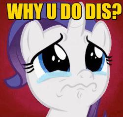Size: 535x507 | Tagged: safe, edit, edited screencap, screencap, rarity, pony, unicorn, g4, the cart before the ponies, animated, caption, crying, cute, faic, female, filly, filly rarity, gif, image macro, lip quiver, loop, marshmelodrama, meme, raribetes, reaction image, sad, solo, teary eyes, wavy mouth