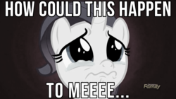 Size: 1253x704 | Tagged: safe, screencap, rarity, pony, g4, the cart before the ponies, crying, filly rarity, how could this happen to me, marshmelodrama, meme, rarity being rarity, sad, simple plan, song reference, untitled (song)