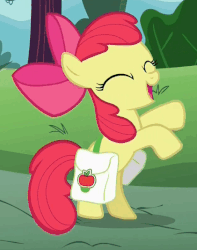 Size: 421x534 | Tagged: safe, screencap, apple bloom, earth pony, pony, g4, the cart before the ponies, adorabloom, animated, cute, female, hoofy-kicks, loop