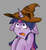 Size: 3711x4000 | Tagged: safe, artist:marmerso, twilight sparkle, pony, g4, floppy ears, harry potter (series), hat, horn, horn impalement, sorting hat