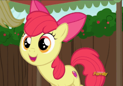 Size: 722x508 | Tagged: safe, screencap, apple bloom, g4, the cart before the ponies, adorabloom, animated, cute, cutie mark, female, loop, the cmc's cutie marks