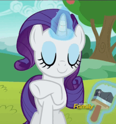 Size: 475x508 | Tagged: safe, screencap, rarity, pony, g4, the cart before the ponies, animated, female, head shake, loop