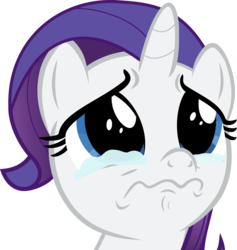 Size: 7529x7927 | Tagged: dead source, safe, artist:pink1ejack, rarity, g4, the cart before the ponies, absurd resolution, crying, cute, female, inkscape, raribetes, sad, simple background, solo, that was fast, transparent background, vector