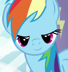 Size: 450x478 | Tagged: safe, screencap, rainbow dash, pony, g4, the cart before the ponies, female, mare, solo