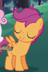 Size: 308x457 | Tagged: safe, screencap, scootaloo, pony, g4, the cart before the ponies, cute, female, solo