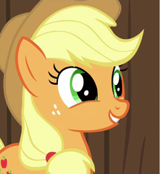 Size: 432x472 | Tagged: safe, screencap, applejack, pony, g4, the cart before the ponies, female, mare, solo