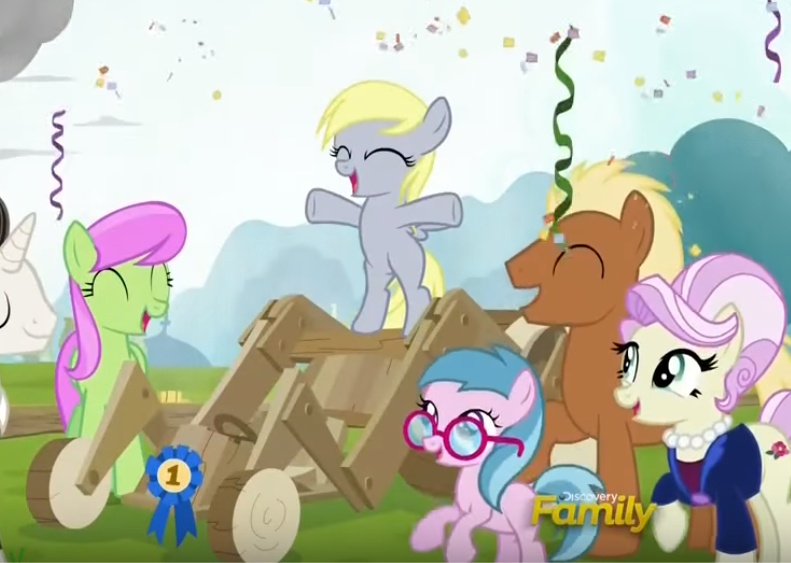 #1218834 - safe, screencap, blue lily, derpy hooves, meadow song ...