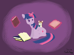 Size: 2067x1535 | Tagged: safe, artist:kamy2425, twilight sparkle, hamster, g4, crossover, hamtaro, maxwell (hamtaro)