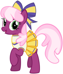 Size: 3000x3500 | Tagged: safe, artist:cheezedoodle96, cheerilee, pony, g4, the cart before the ponies, .svg available, cheerileeder, cheerleader, cheerleader outfit, cute, female, hair bow, high res, looking at you, mare, simple background, smiling, solo, svg, transparent background, vector