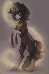Size: 2193x3327 | Tagged: safe, artist:orfartina, oc, oc only, high res, magic, rearing, solo