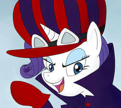 Size: 900x800 | Tagged: safe, artist:artattax, rarity, g4, the cart before the ponies, dick dastardly, female, solo, wacky races