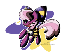 Size: 2200x1600 | Tagged: safe, artist:therandomjoyrider, cheerilee, g4, the cart before the ponies, cheerileeder, cheerleader, clothes, female, hair bow, one eye closed, open mouth, pleated skirt, pom pom, signature, skirt, solo, wink