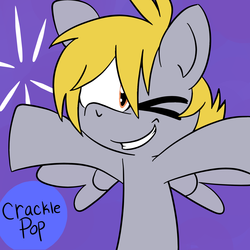 Size: 2000x2000 | Tagged: safe, artist:saveraedae, crackle pop, g4, the cart before the ponies, cutie mark, high res, one eye closed, wink